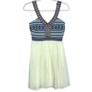 Altar'd State Boho Embroidered Dress with Smocked Back, size small, Lined